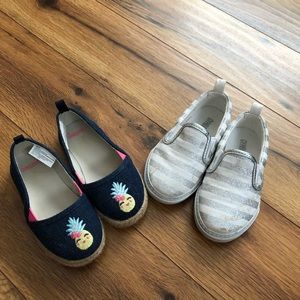 Gymboree pair toddler girl slip on shoes - Size 7